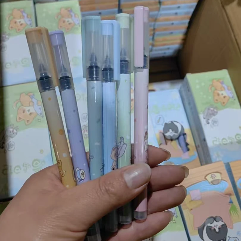 直液ins珠笔高颜值学生刷题考试中性笔顺滑0.5速干mm