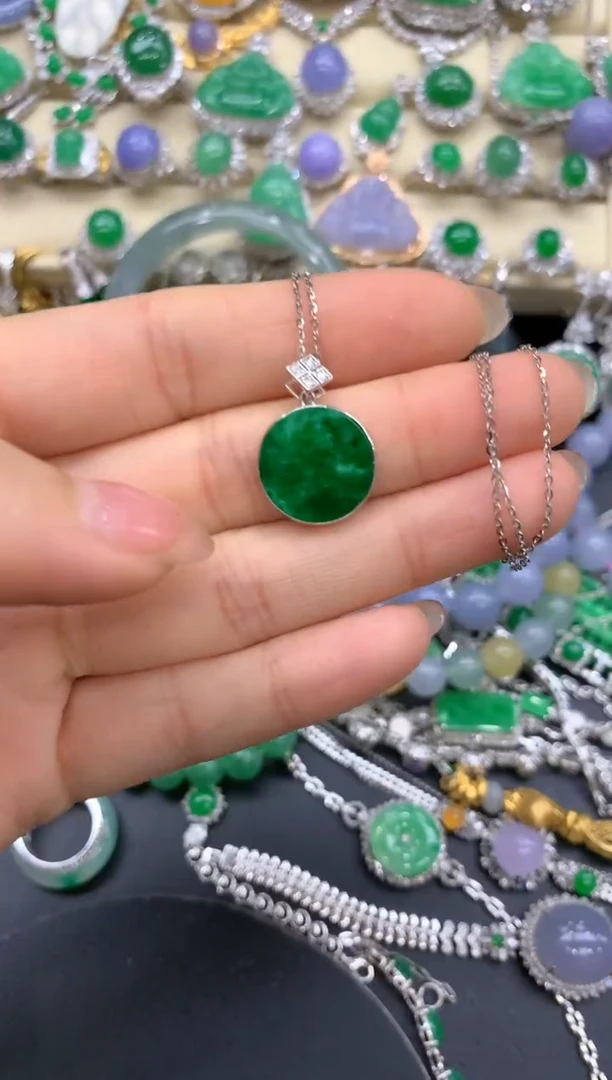 【闪购商品】翡翠颈饰18K金镶嵌290-中国好珍宝