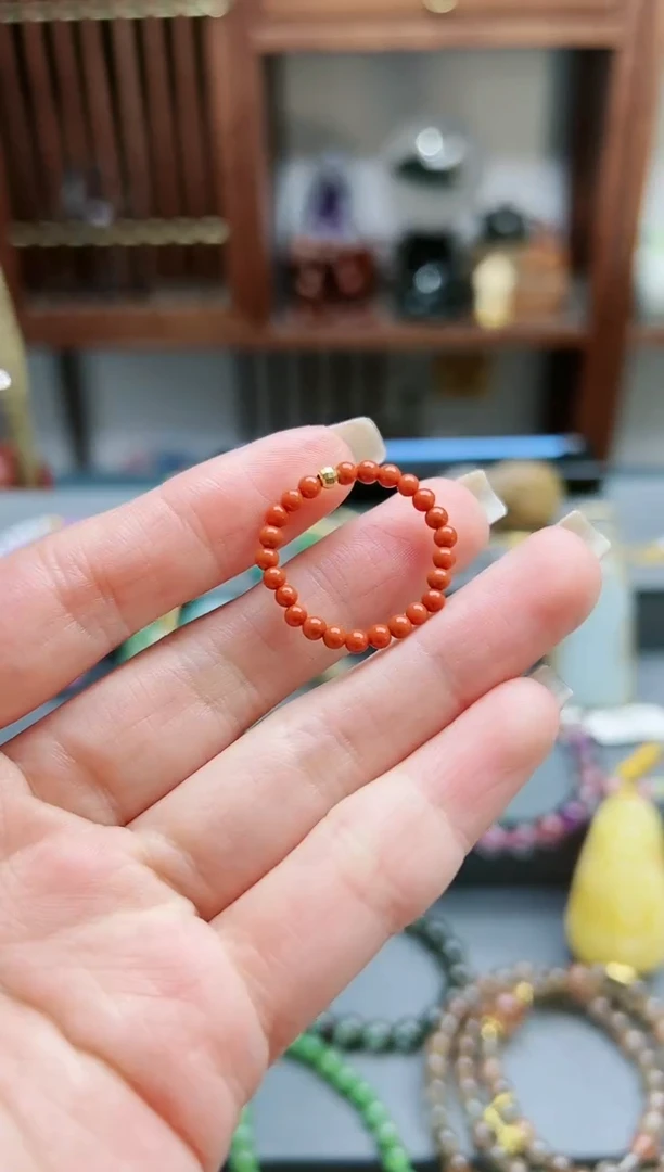 【闪购商品】南红玛瑙戒指未镶嵌南红戒指*1 DN