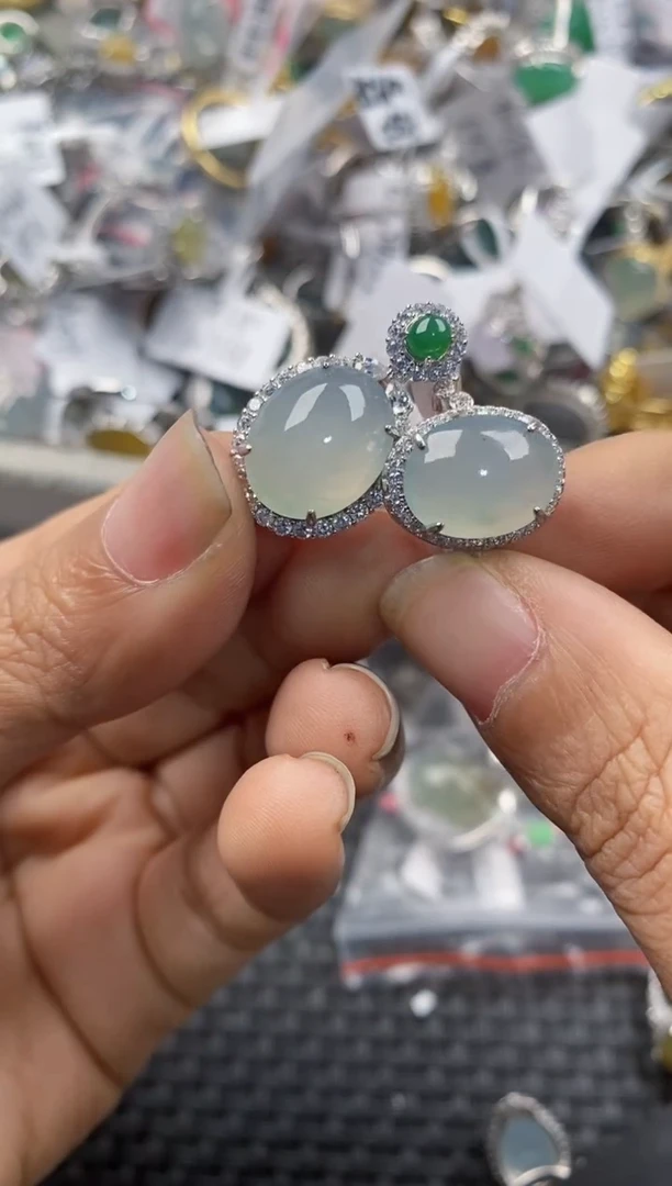 银S925镶嵌戒指翡翠8888----4