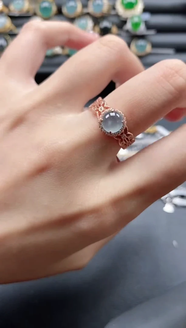 【闪购商品】翡翠戒指银S925镶嵌11111-