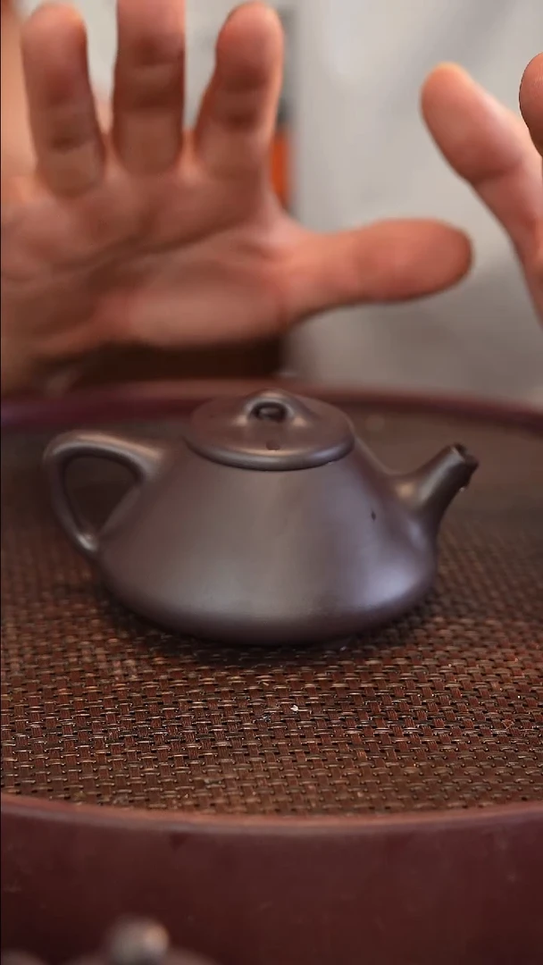 茶壶紫砂原矿手工制作子冶石瓢 紫茄泥 200cc