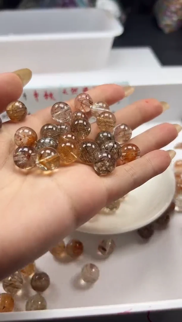 颈饰未镶嵌水晶w2538高品黑金超12mm*1颗