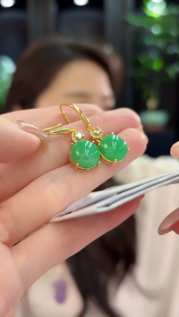 未镶嵌翡翠耳饰 缅甸A货/支持复检/一件