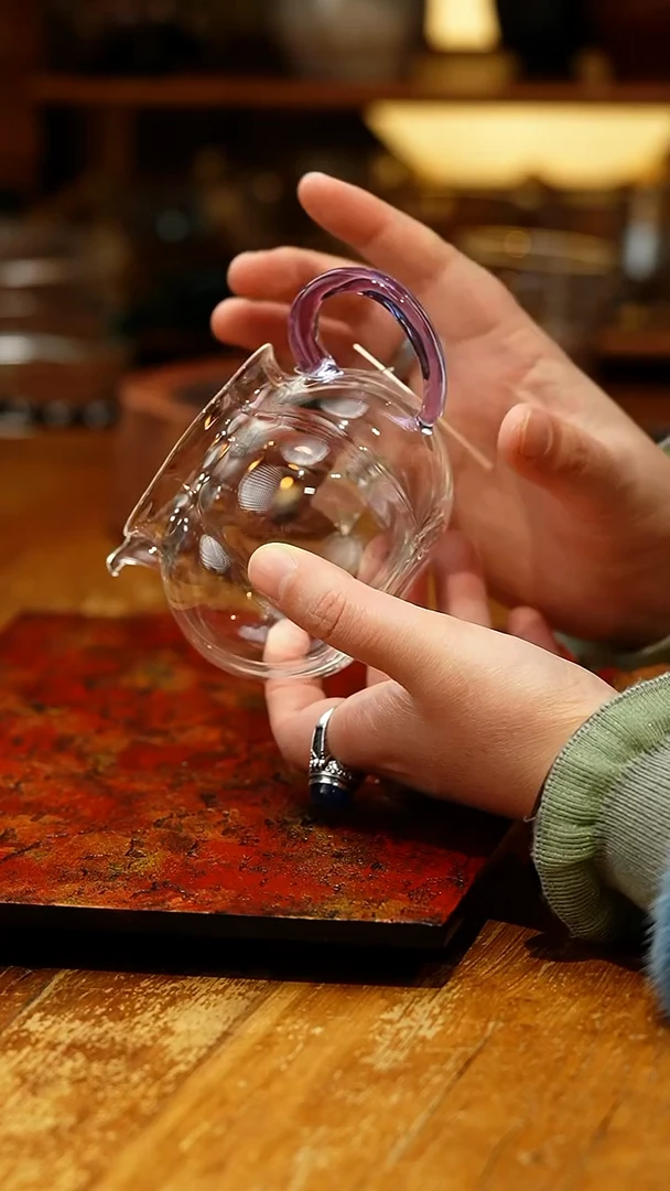 【闪购商品】禾器/晶彩纳福茶海/浅紫色/定制版