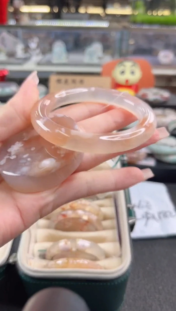 未镶嵌手镯石英质玉54圈口（赠品镯心）6110036