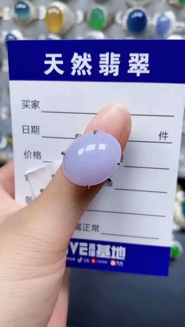 翡翠戒指银S925镶嵌116