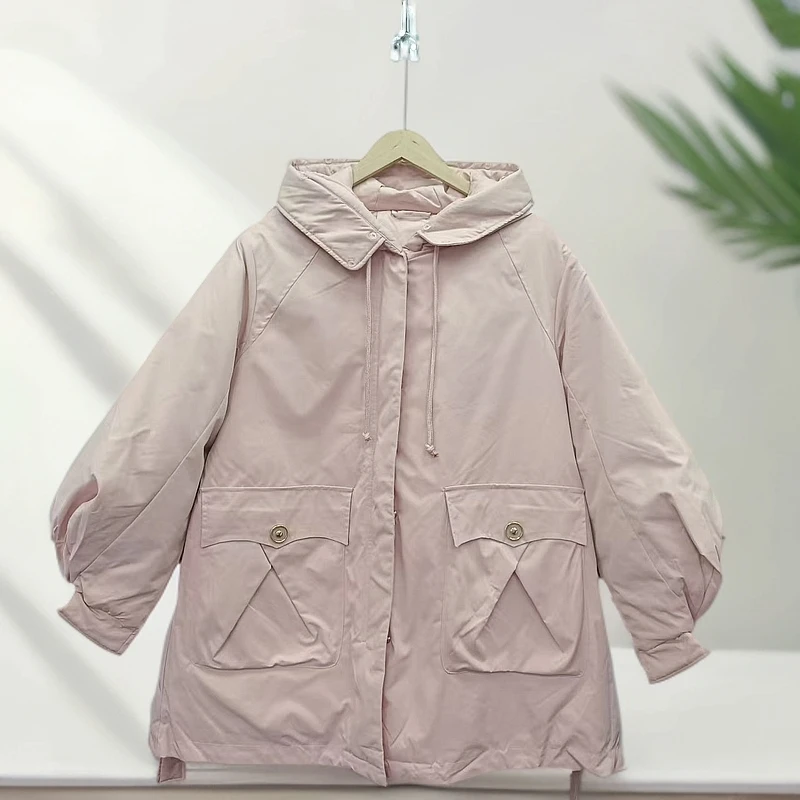 （大毛领）韩版宽松中长款2024冬季女装新款品牌商场同款2023