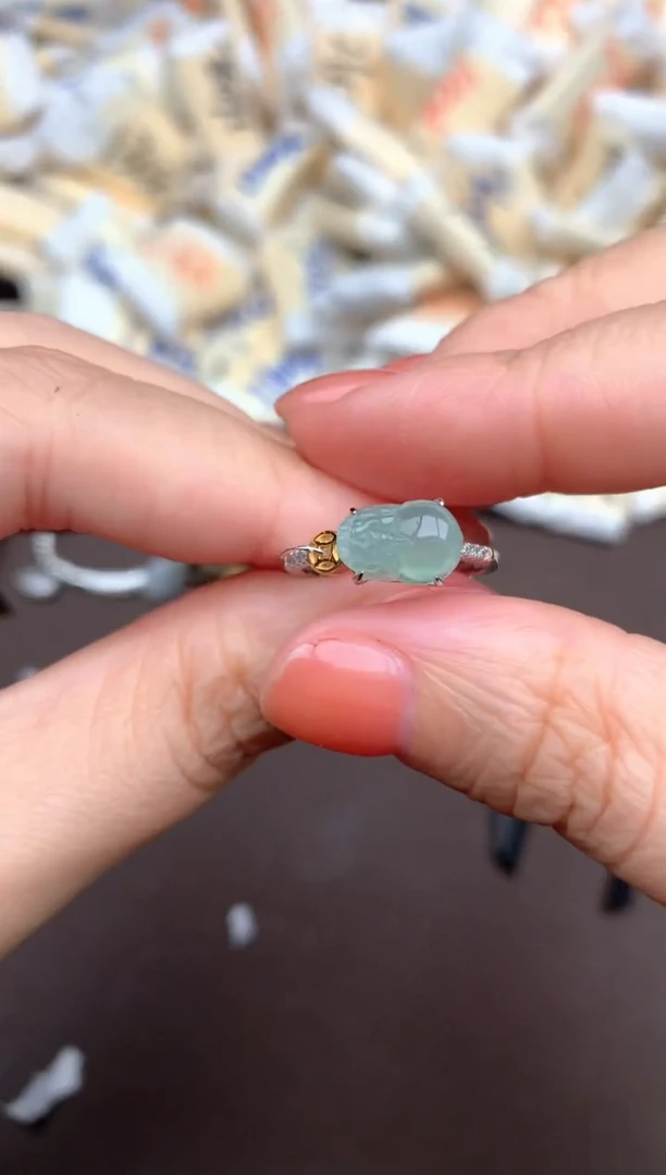 翡翠挂件银S925镶嵌一