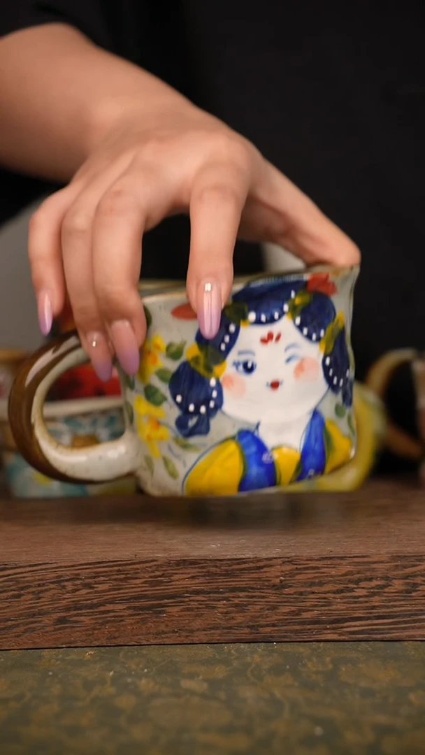 摆件泥垚手作 景德镇手工手绘器物