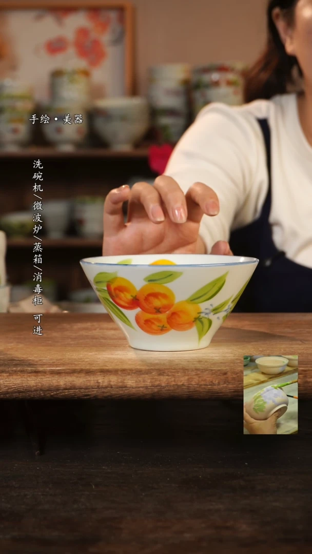 瓷1个景德镇高温瓷釉下瓷