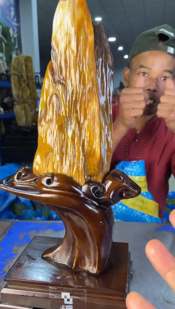 未镶嵌摆件硅化玉36