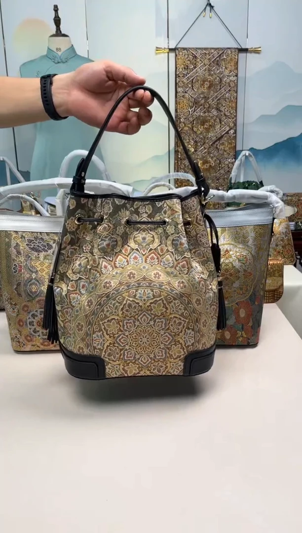 织绣桃*精选精美织锦放漏