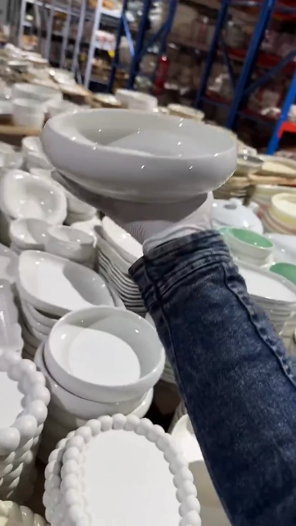 陶瓷胖胖厚边钵钵深盘微瑕 凑满20元包邮
