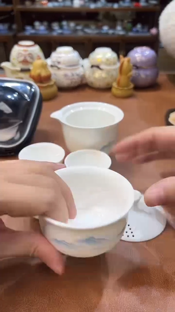 真的很便宜会开片的旅行茶具