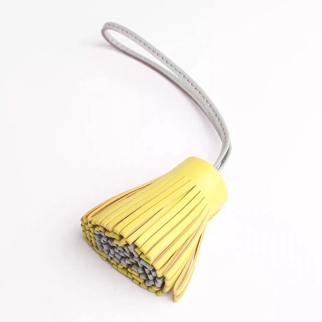 【婉婉专属】时尚百搭可爱洋气简约挂件-黄灰流苏挂件