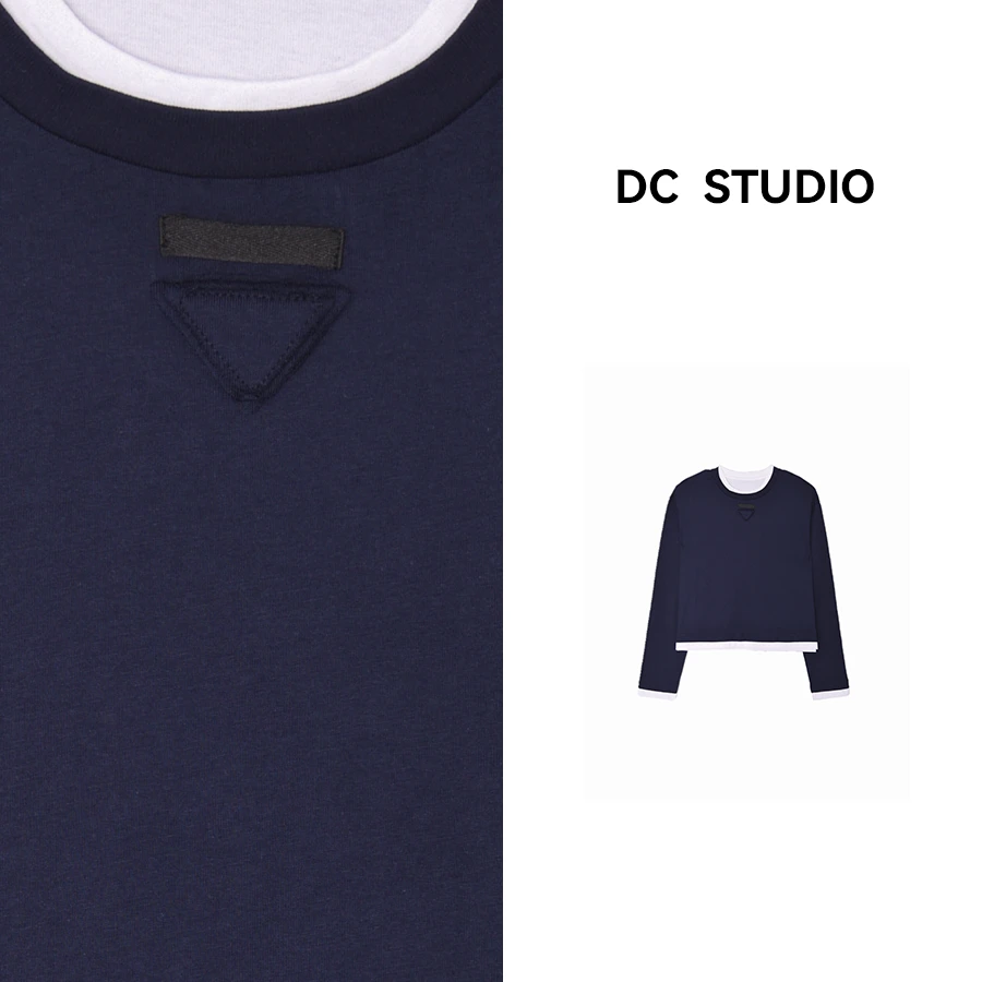 DC STUDIO【风雨交加】2024秋季新款长袖时尚休闲圆领百搭打底衣