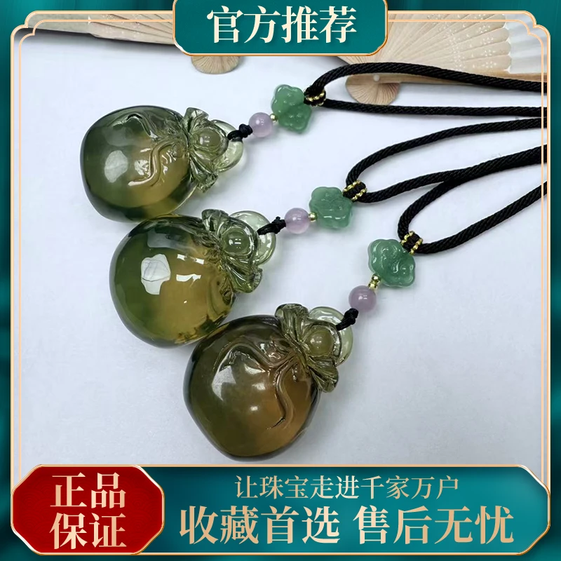 多米尼加红豆杉 泊钱袋福袋吊坠