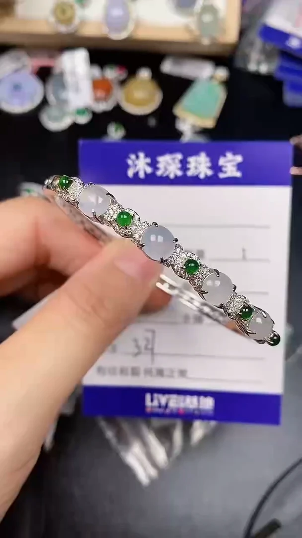 银S925镶嵌戒指翡翠3270