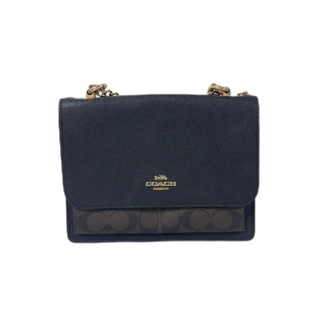 95新 COACH/蔻驰 经典老花PVC拼皮单肩斜挎包 AF-10602-D