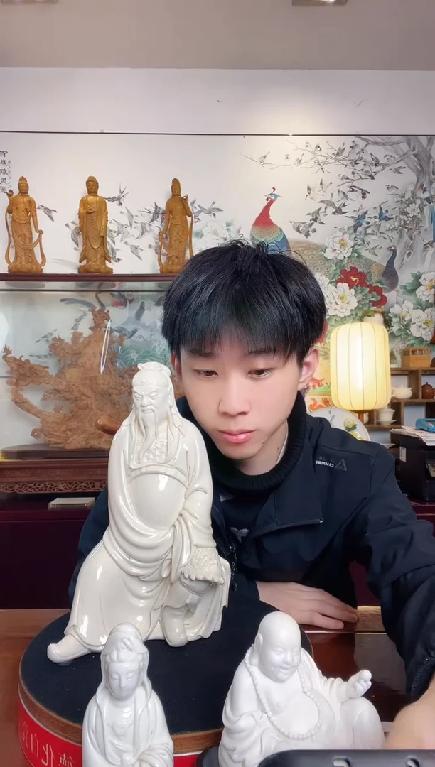 摆件德化白瓷  关公 高30cm  兰全盛老师
