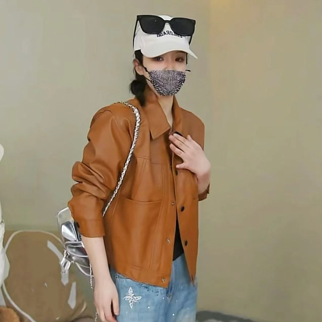 【运费补贴】春装显瘦皮衣外套时装修身潮流女装高档皮衣外套HH226