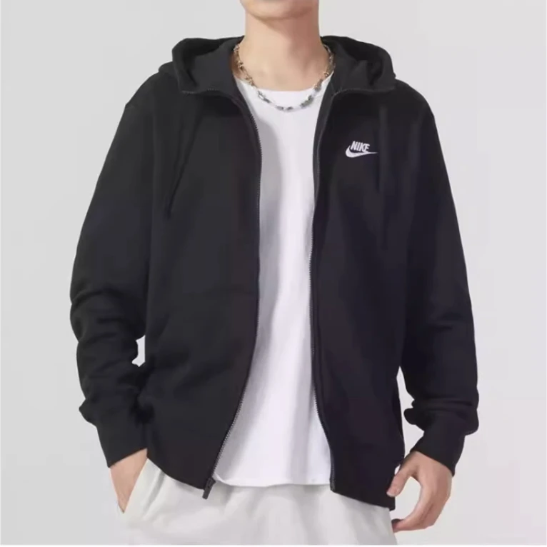 【滔搏联动】Nike耐克男女CLUB HOODIE加绒针织连帽外套BV2646-010