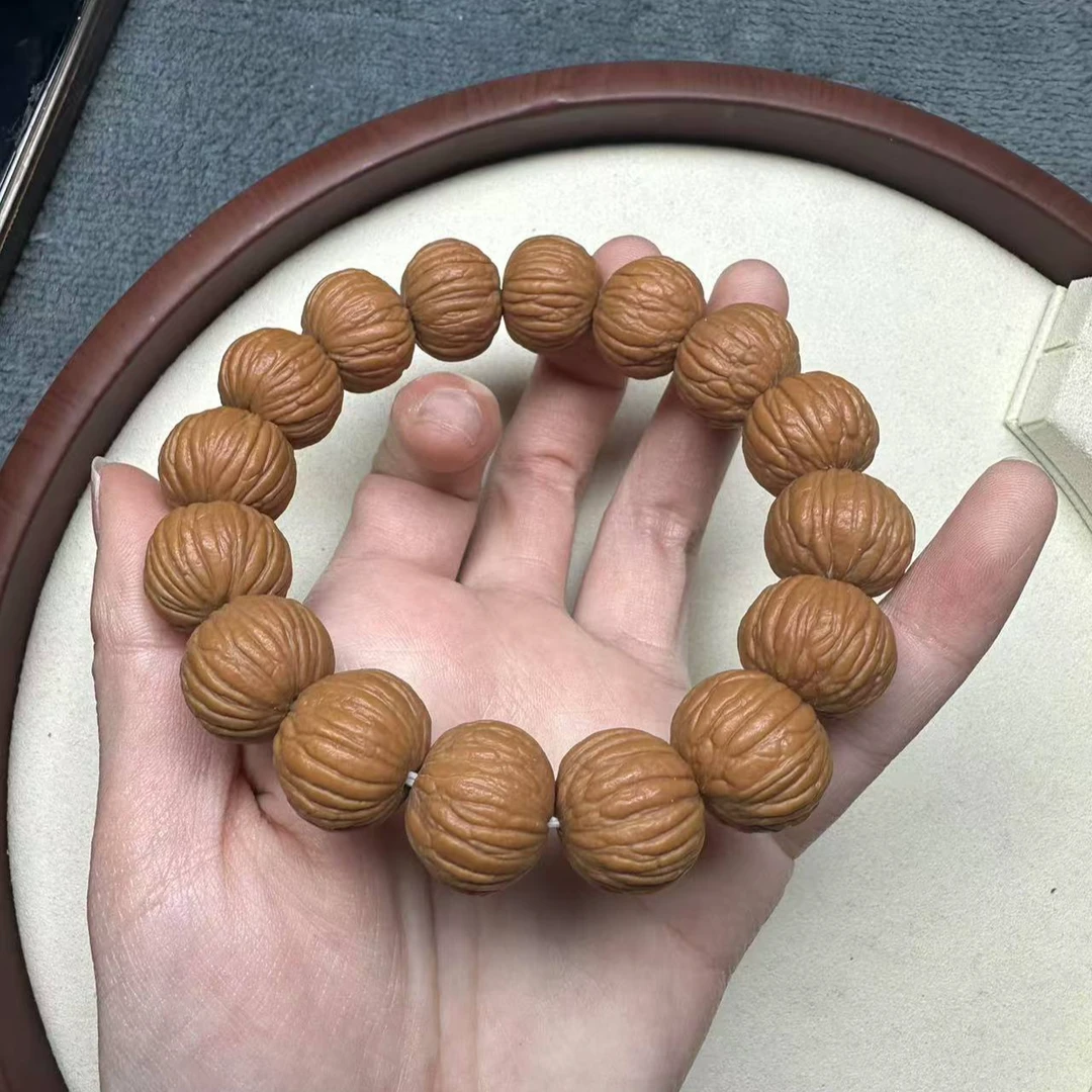 阿林工作坊－猴头核桃土豪原皮无修单圈手串桩型好密度高男女佩戴