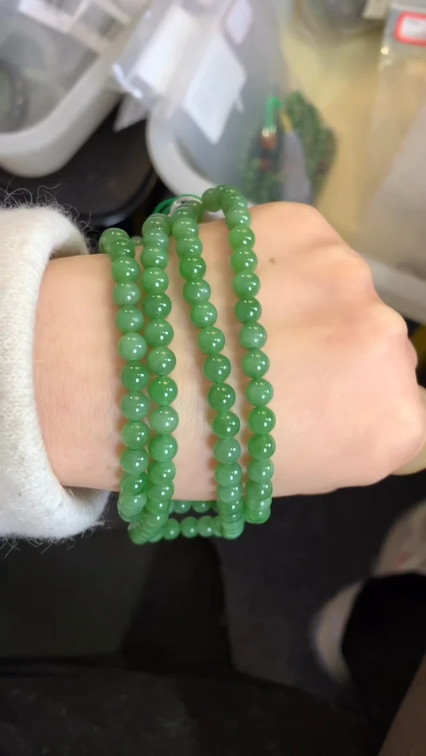 【闪购商品】和田玉珠串未镶嵌碧玉6mm多圈