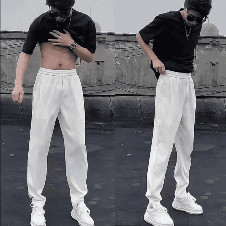 冰丝抗皱直筒薄款休闲裤时尚春夏休闲裤男款速干夏季男裤男士裤子