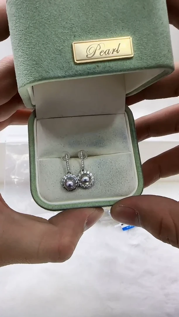 【闪购商品】海水珍珠DA银S925镶嵌耳环 c1313