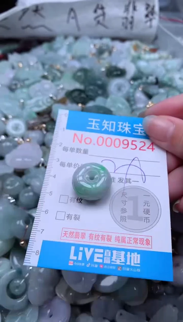 翡翠未镶嵌吊坠(不含链)9524