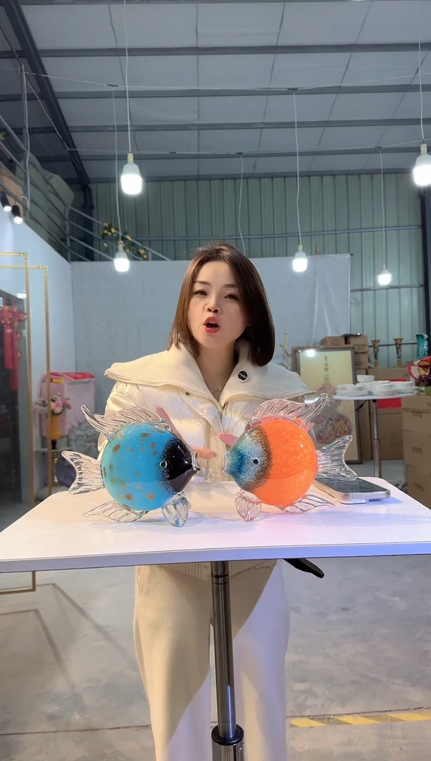 琉璃优奇花瓶摆件C-早7