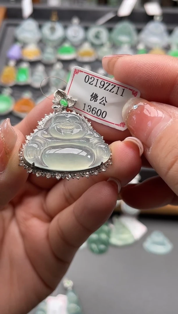 【闪购商品】翡翠挂件18K金镶嵌0219ZZ11