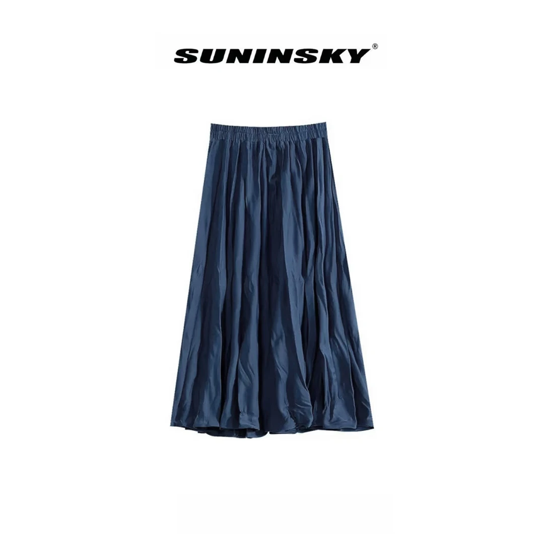 【芊诺独售】SUNINSKY多巴胺褶皱A字显瘦半身裙S2506025