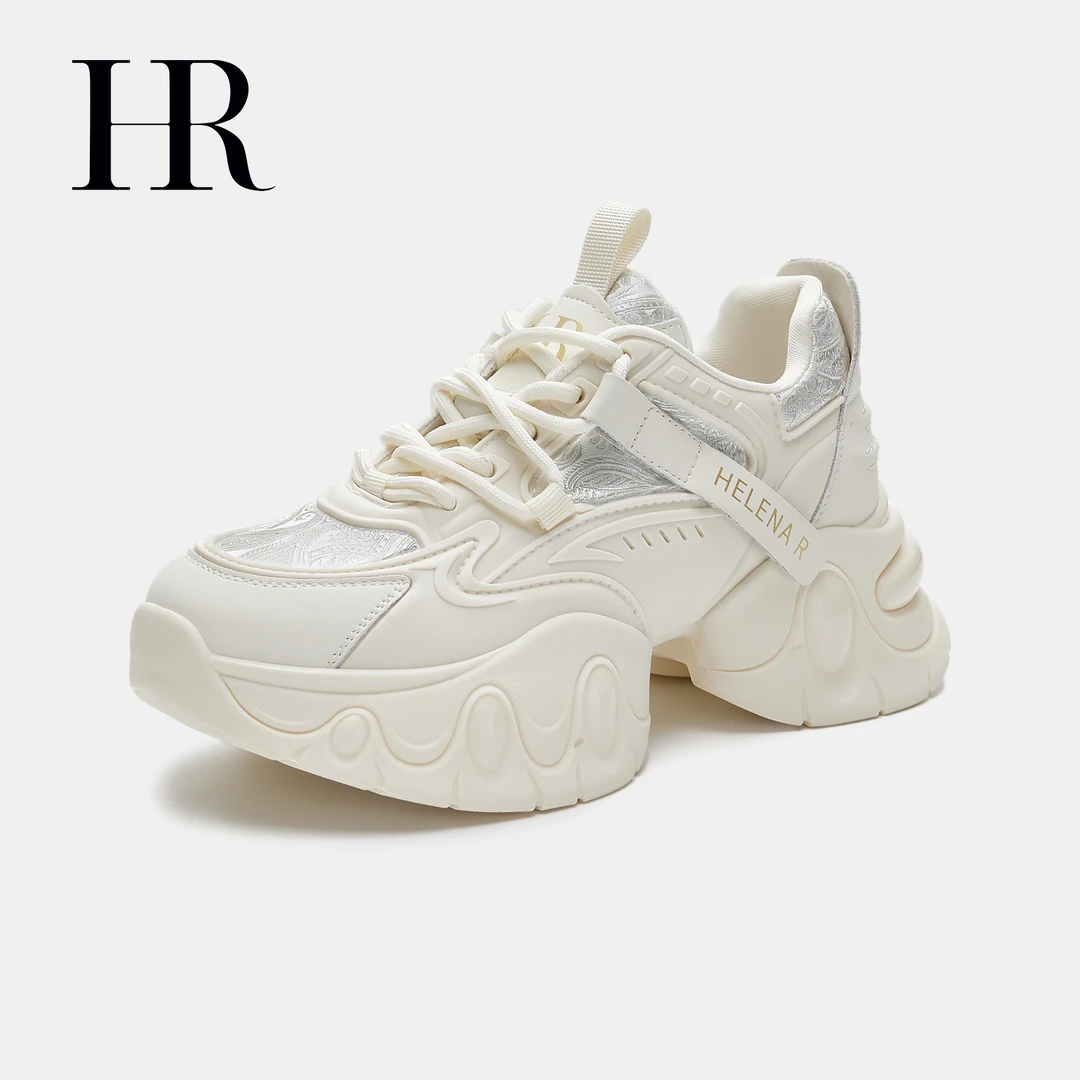 HR/赫莲娜女鞋2025秋冬新款新中式老爹鞋厚底百搭欧货休闲运动潮