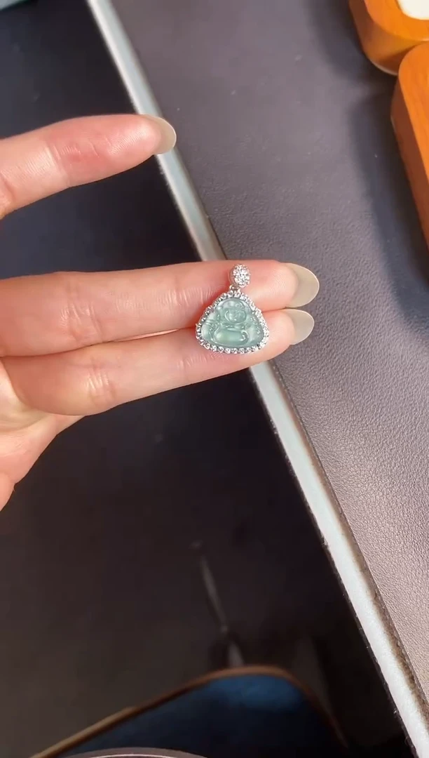 吊坠(不含链)银S925镶嵌翡翠1
