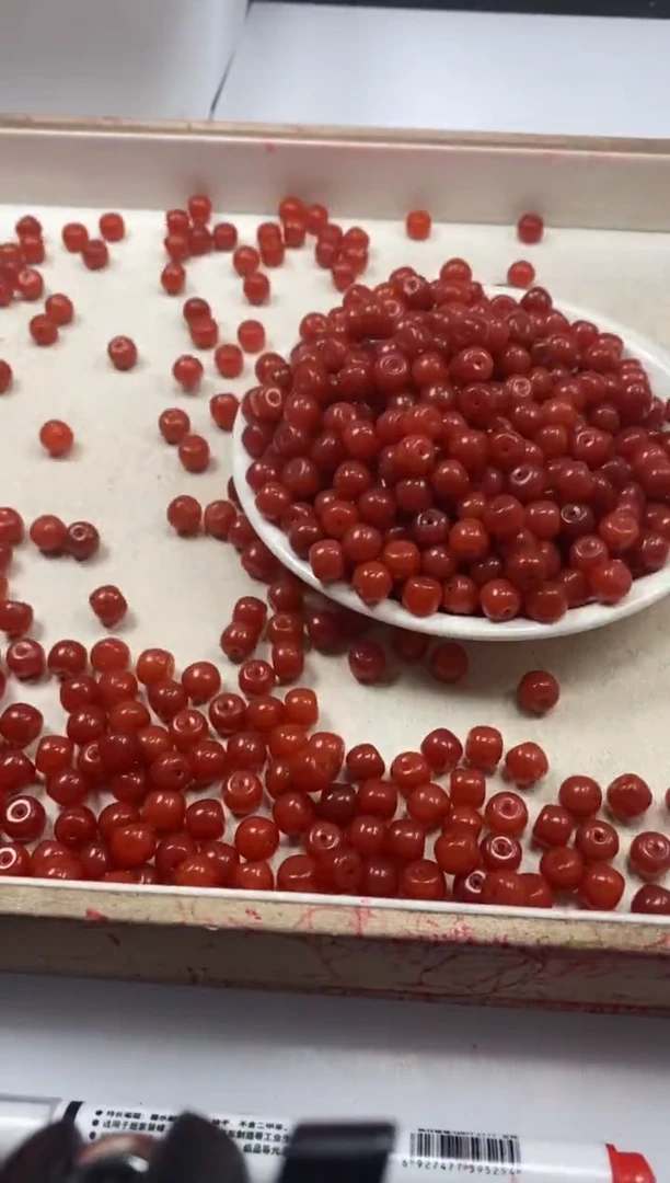 【闪购商品】玛瑙/玉髓颈饰未镶嵌w2255满肉南红老型8*7mm*20颗