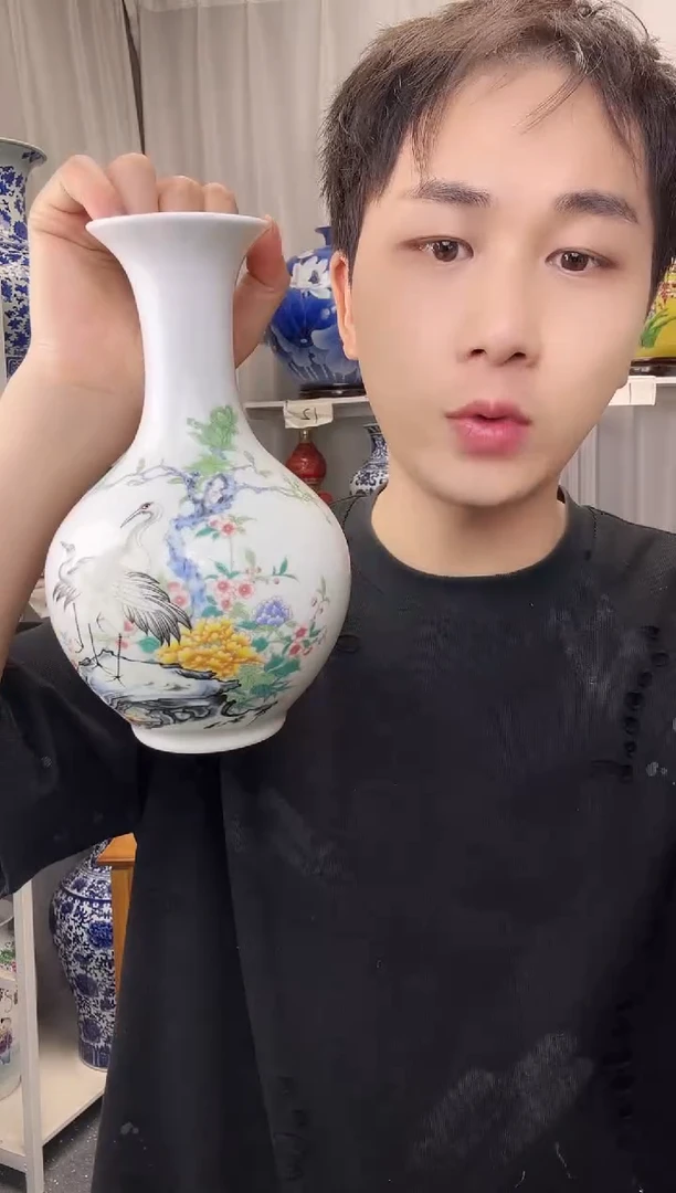 摆件景德镇仙鹤福利高23
