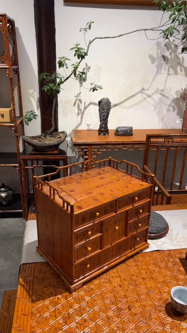 竹都*C湘妃竹福建红湘妃竹收纳柜