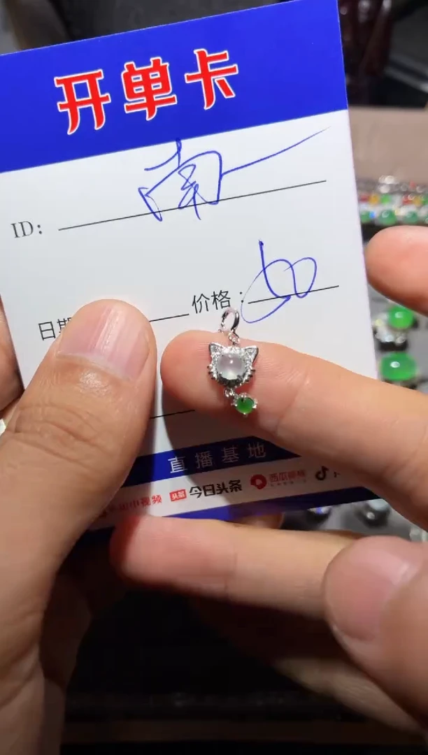 翡翠银S925镶嵌颈饰 南官青璞