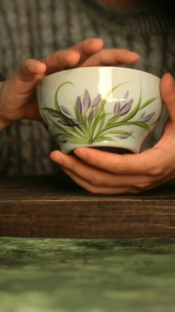 瓷器青诗集手工手绘瓷器