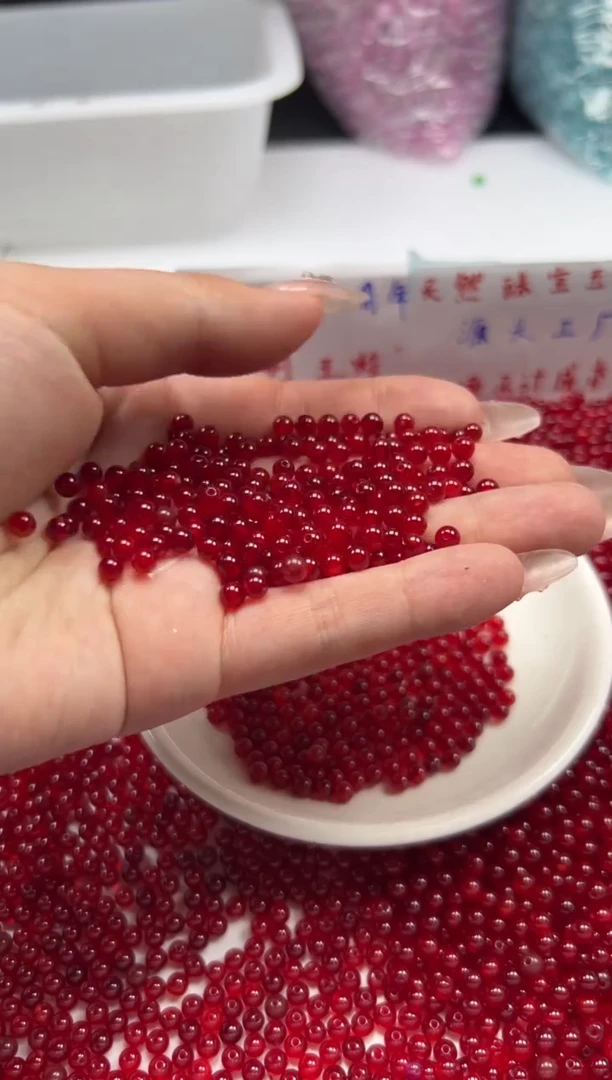 南红玛瑙未镶嵌颈饰w77鸽血红4mm*30颗