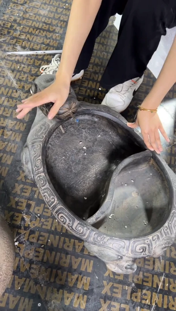 陶土【火山泥】流水喷泉水旱大龙龟