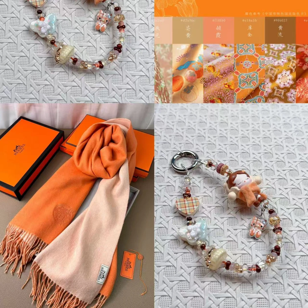 A197LALA原创进口米珠正版萌粒［暖暖围脖］手机链