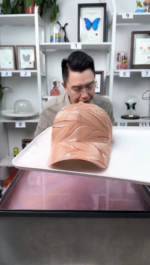 纯棉成人款麦穗纹水拓帽