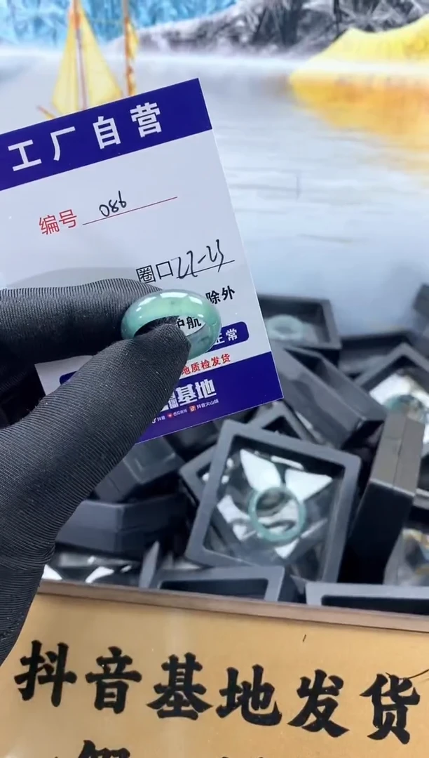 未镶嵌戒圈翡翠086