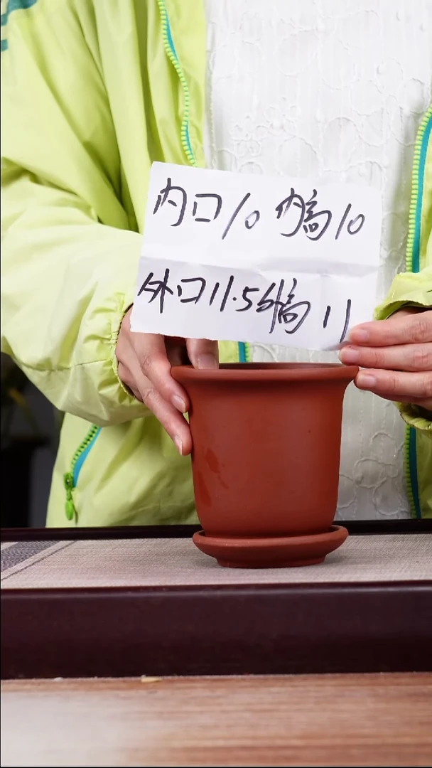 紫砂花盆新款清水泥素面迷你小金钟一只带托