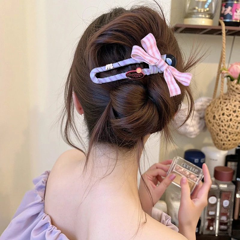 蝴蝶结发夹女后脑勺2025新款高级感抓夹盘发鸭嘴夹大号鲨鱼夹发饰