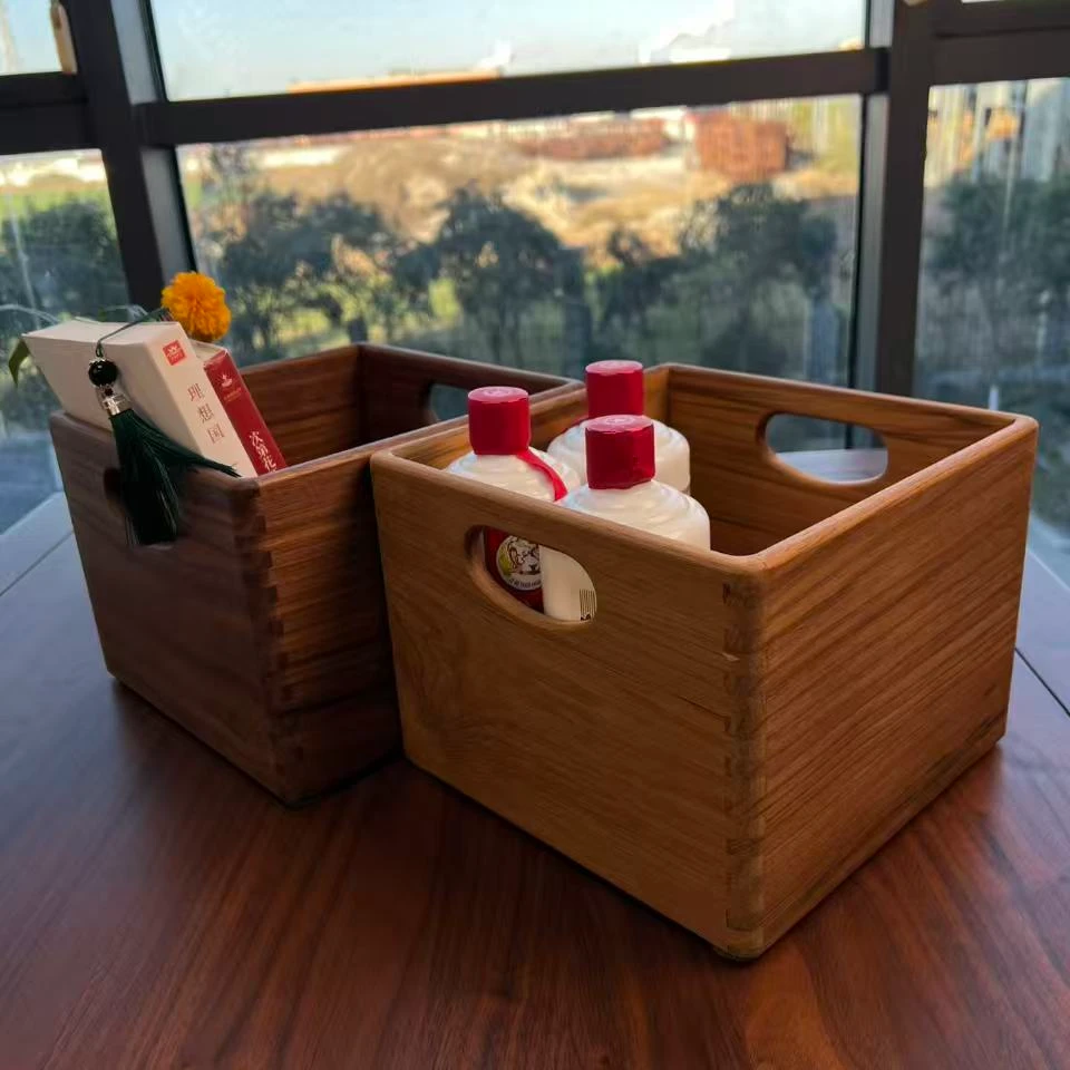 北美黑胡桃木手工小型钥匙盒收纳中式家用桌面茶叶日用